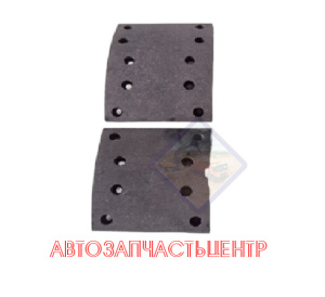 Накладка тормозная передняя (комплект длин. + корот.) 160мм. F3000 SHACMAN 81.50221.0535-0540