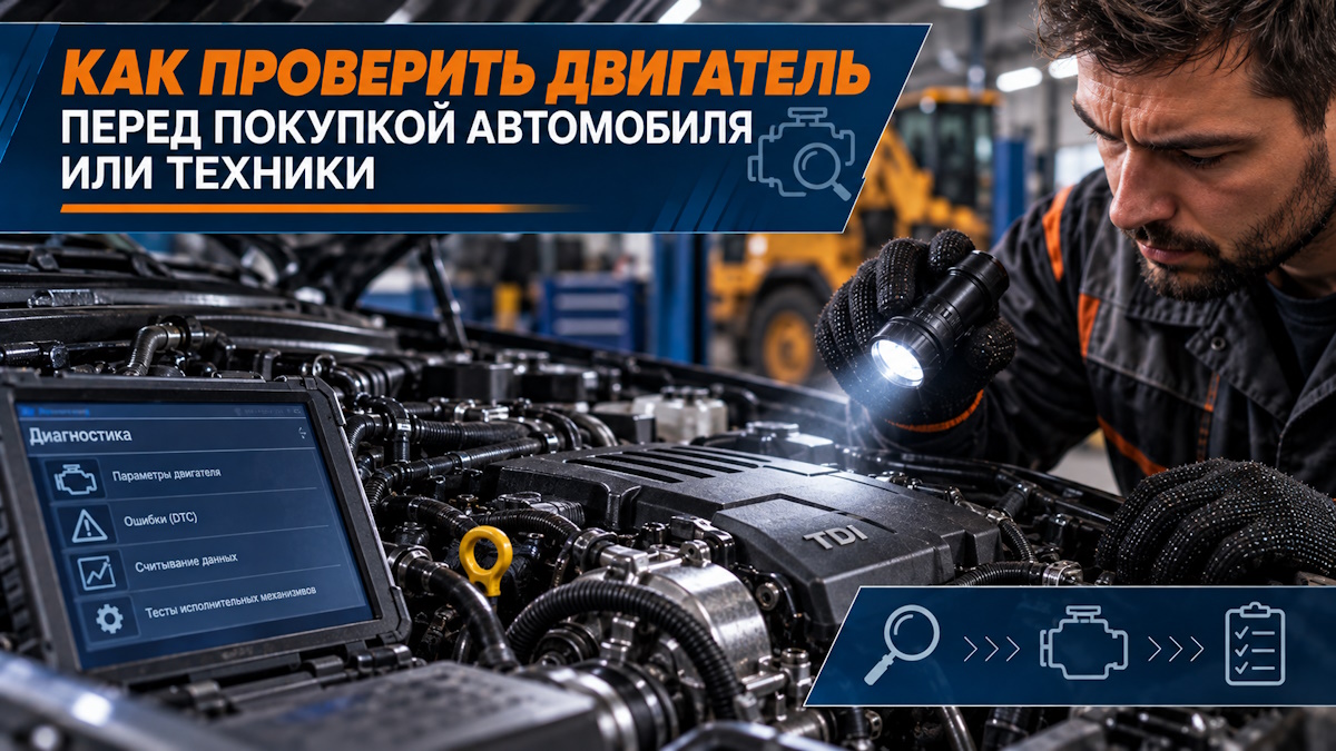 Как проверить двигатель перед покупкой автомобиля или техники